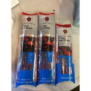 New in Package 3 Packages of Plug & Glow Red LED Lights